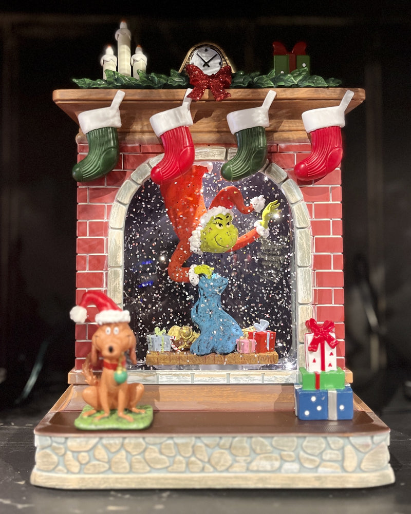 GLITTER LANTERN - GRINCH FIREPLACE XGR78