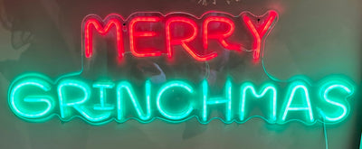 MERRY GRINCHMAS NEON LED SIGN XGRNN03