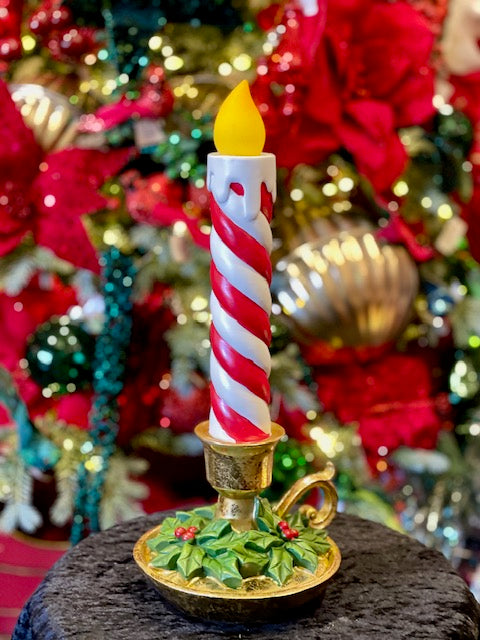 RED/WHITE SWIRL LED CANDLE XPG71