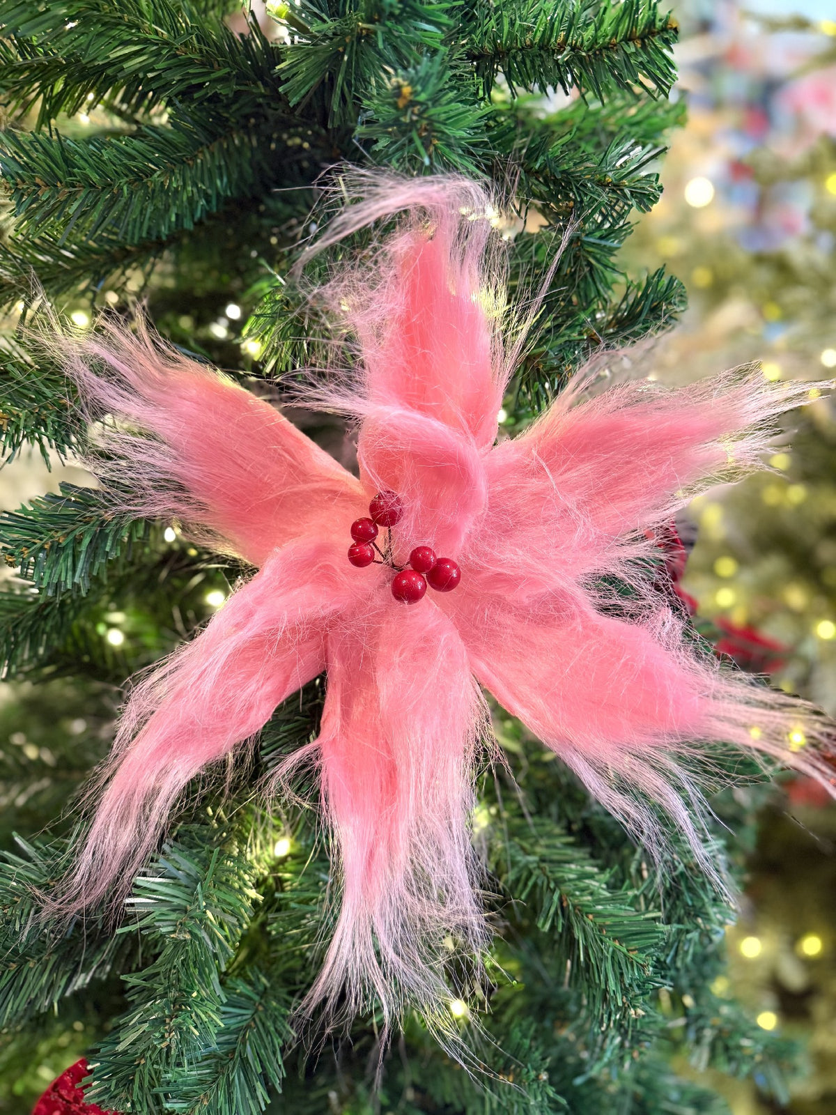 PINK FLUFFY XMAS FLOWER XGF16