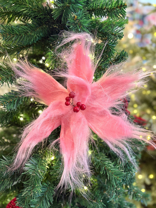 PINK FLUFFY XMAS FLOWER XGF16