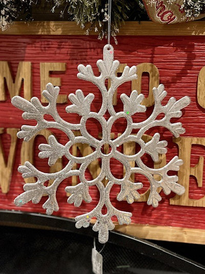 LARGE SILVER SNOWFLAKE HANGING 4258058S