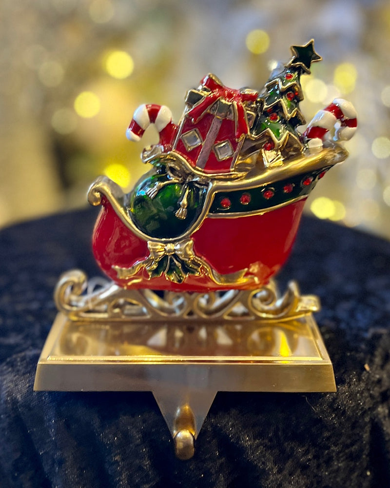 RED SLEIGH STOCKING HOLDER 4277925
