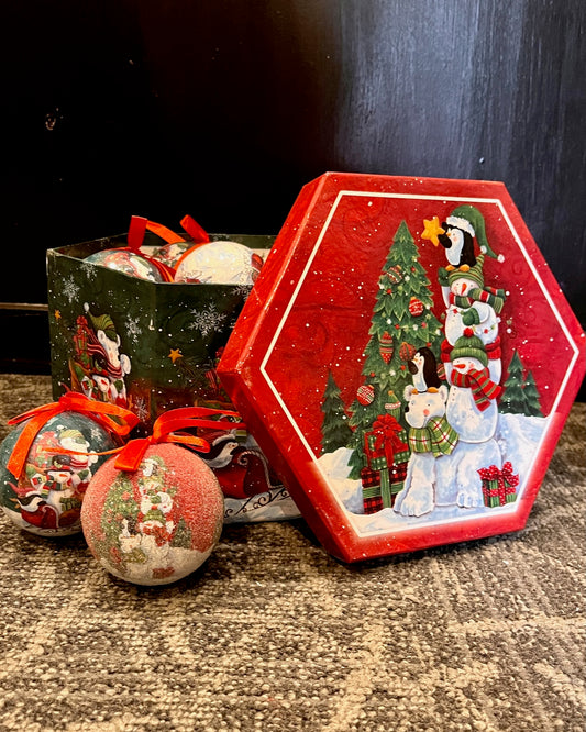 BOX OF 14 SNOWMAN BAUBLES 4286428