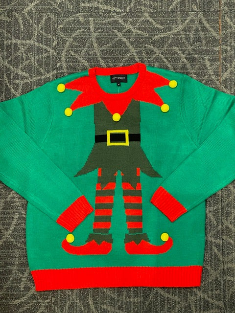 CHRISTMAS ELF STYLE SWEATER [Sz:MEDIUM]