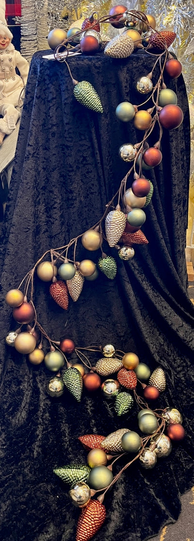 FOREST PINECONES SHATTERPROOF GARLAND 4281602