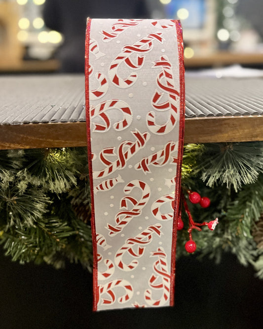 RED & WHITE CANDY CANE RIBBON 42883117