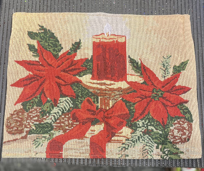 CANDLE & POINSETTIA PLACEMAT 42883131