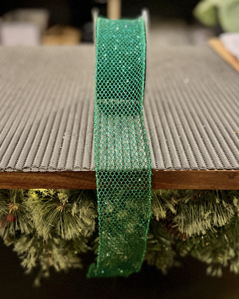 DARK GREEN 10 METRE MESH RIBBON 4283415DGN