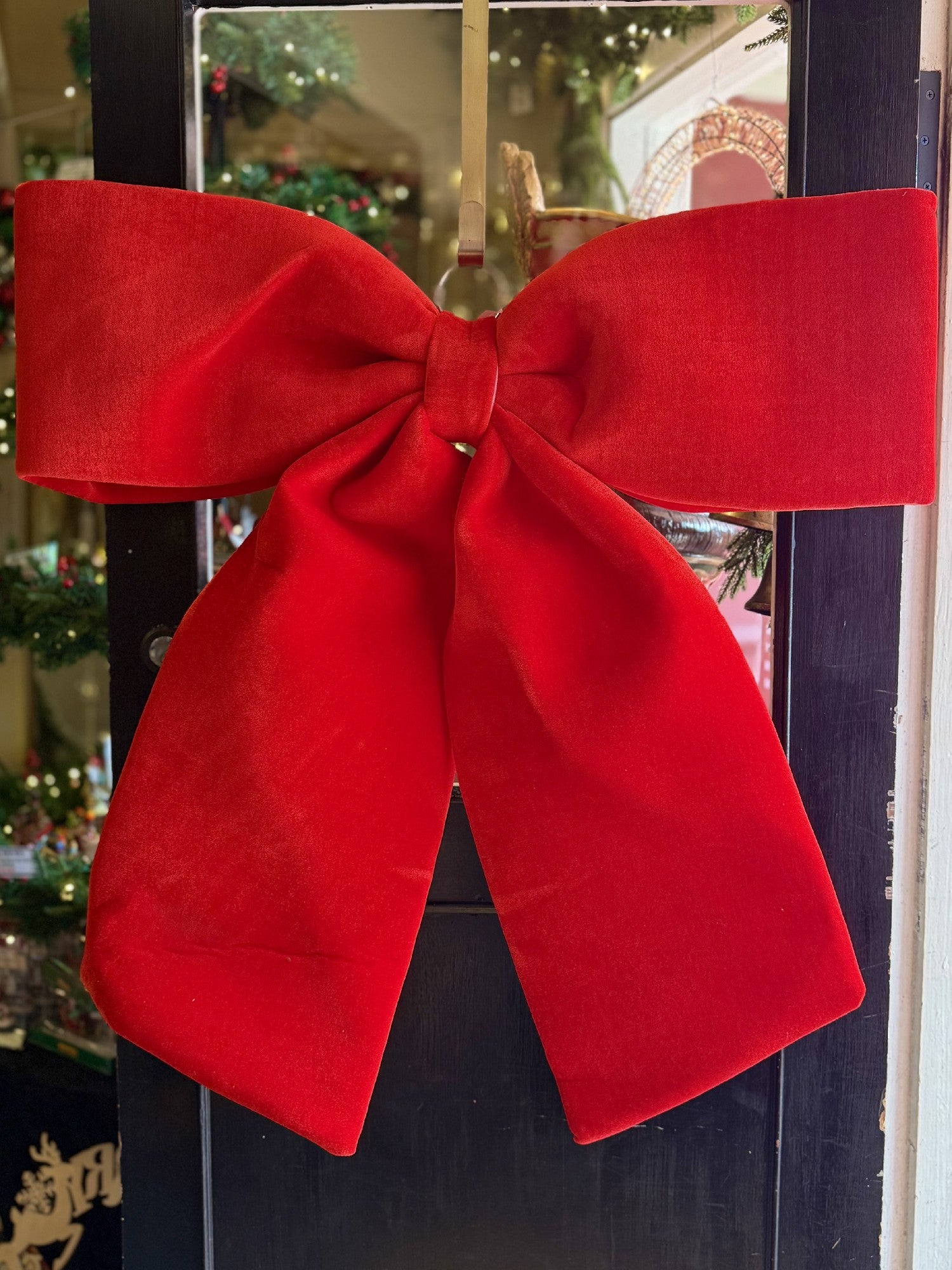LARGE RED VELVET BOW HANGER 100CM 4292804100