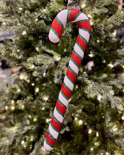 GREEN, RED & WHITE SHATTERPROOF CANDY CANE ORNAMENT 4295301