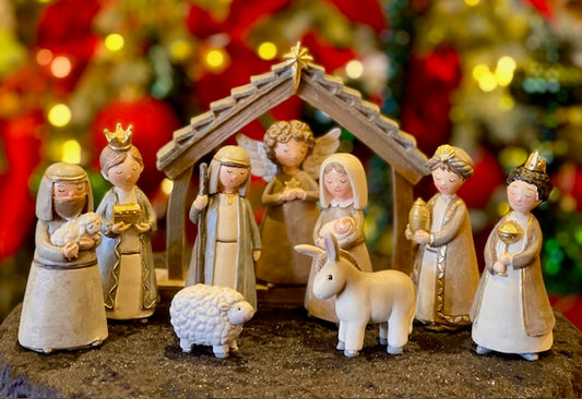 10 Piece Natural Nativity SCY214