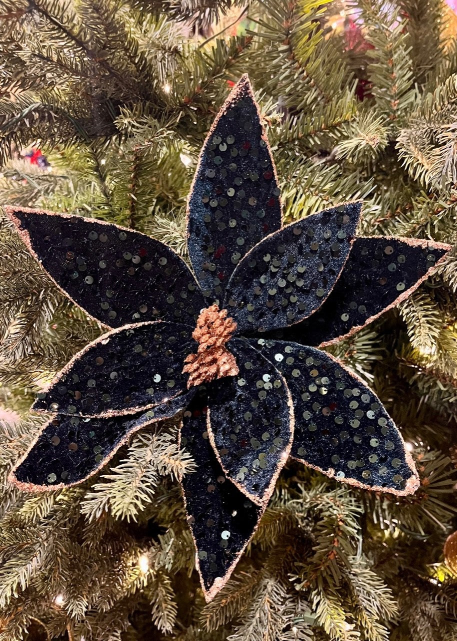 Emerald Green Sequin Poinsettia SGD612