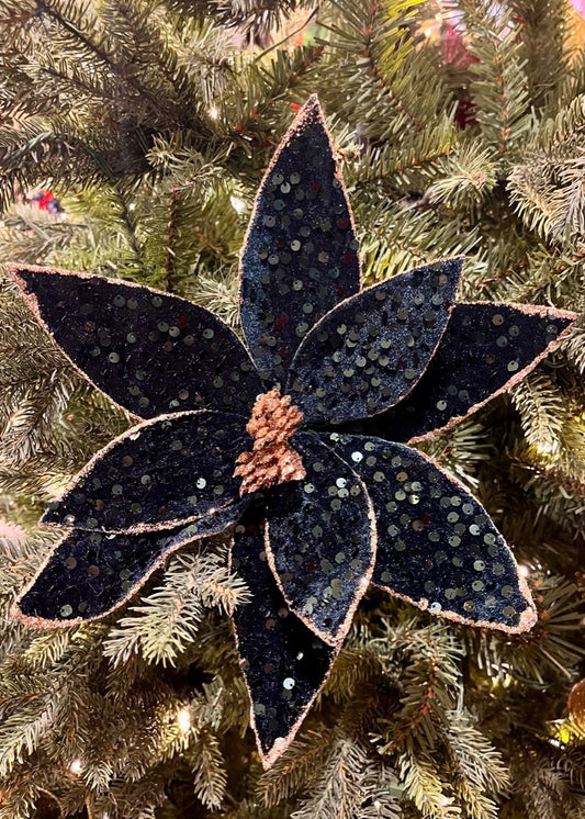 Emerald Green Sequin Poinsettia SGD612