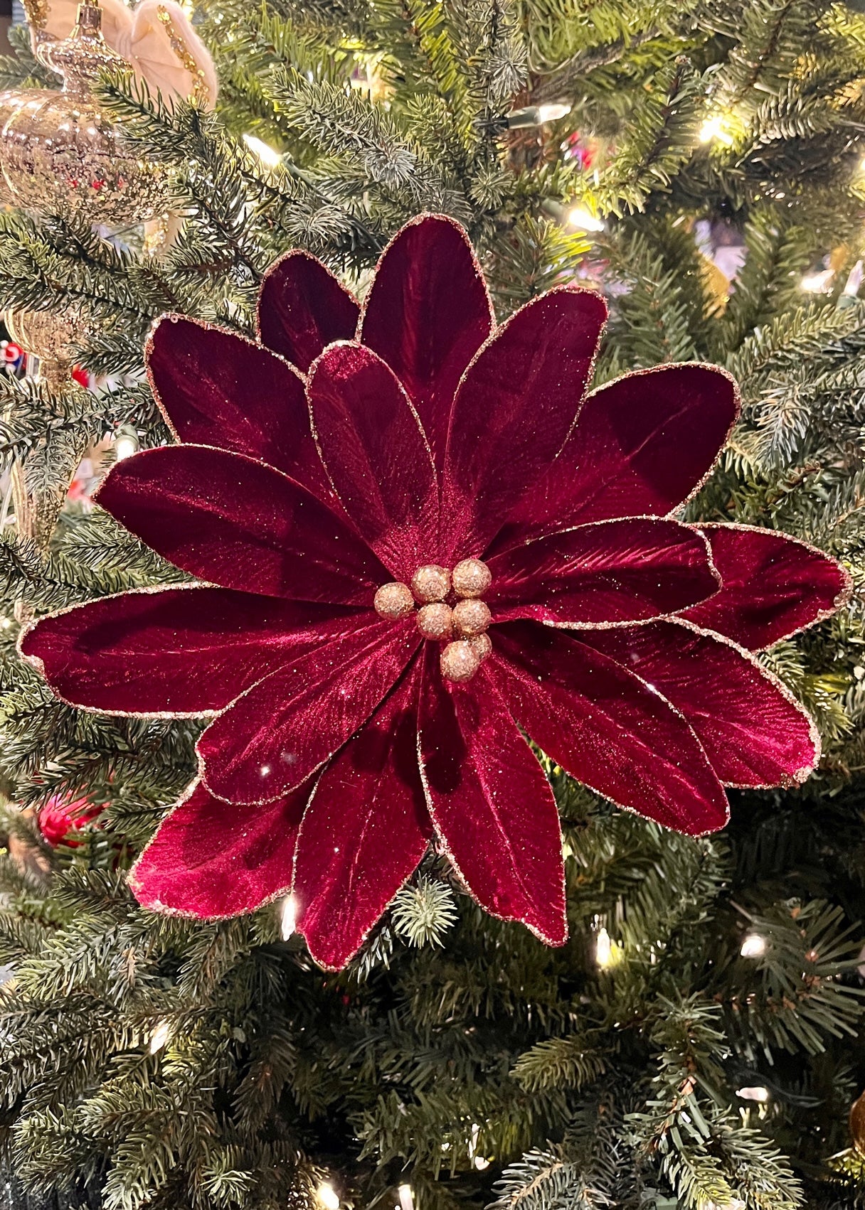 Burgundy Gold Edge Flower SGD620