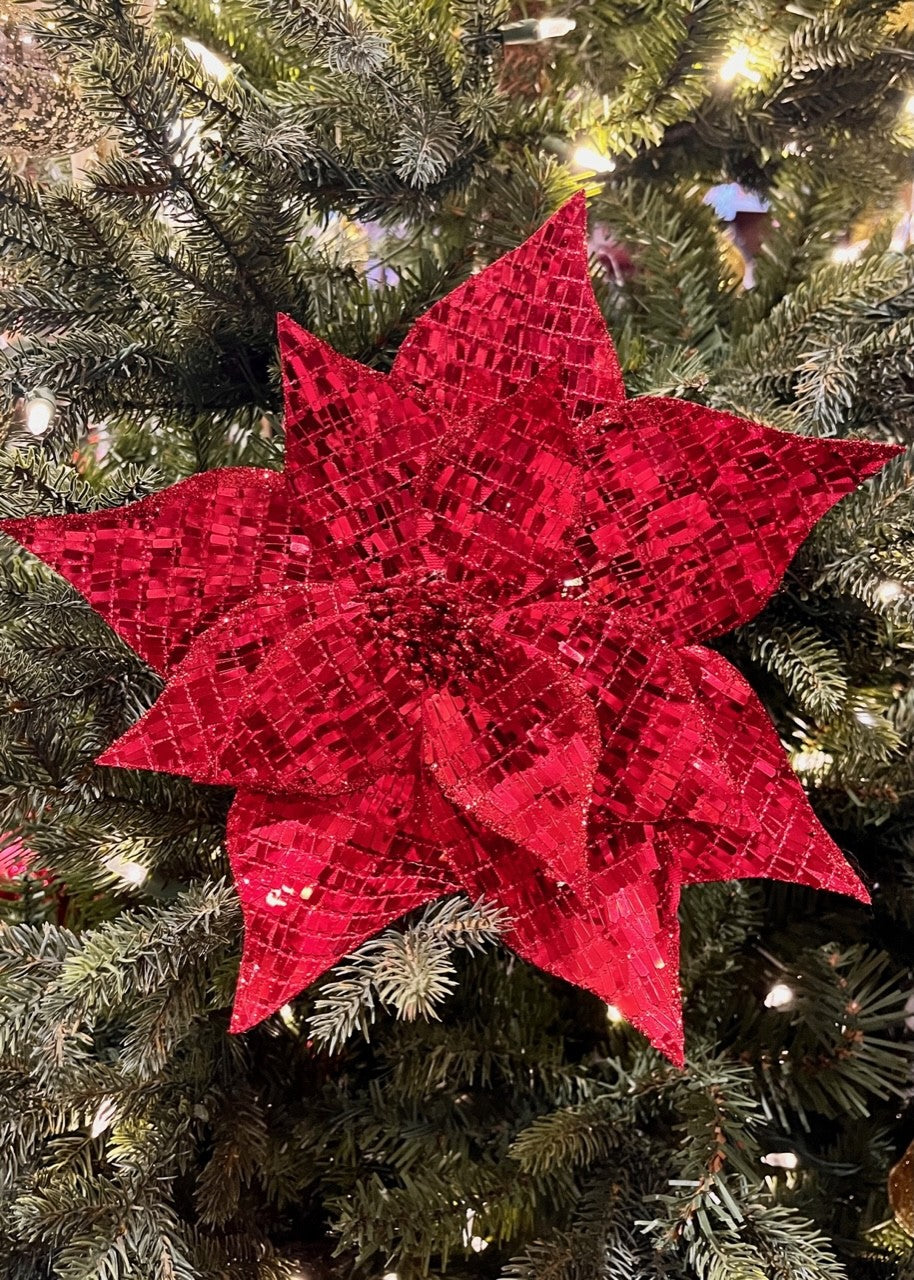 Red Sequin Flower SGD664