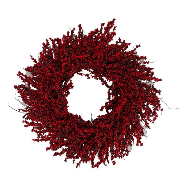 65cm Red Berry Wreath SLL516