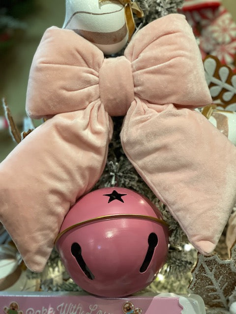 Pink Velvet Bow Hanging SNE604