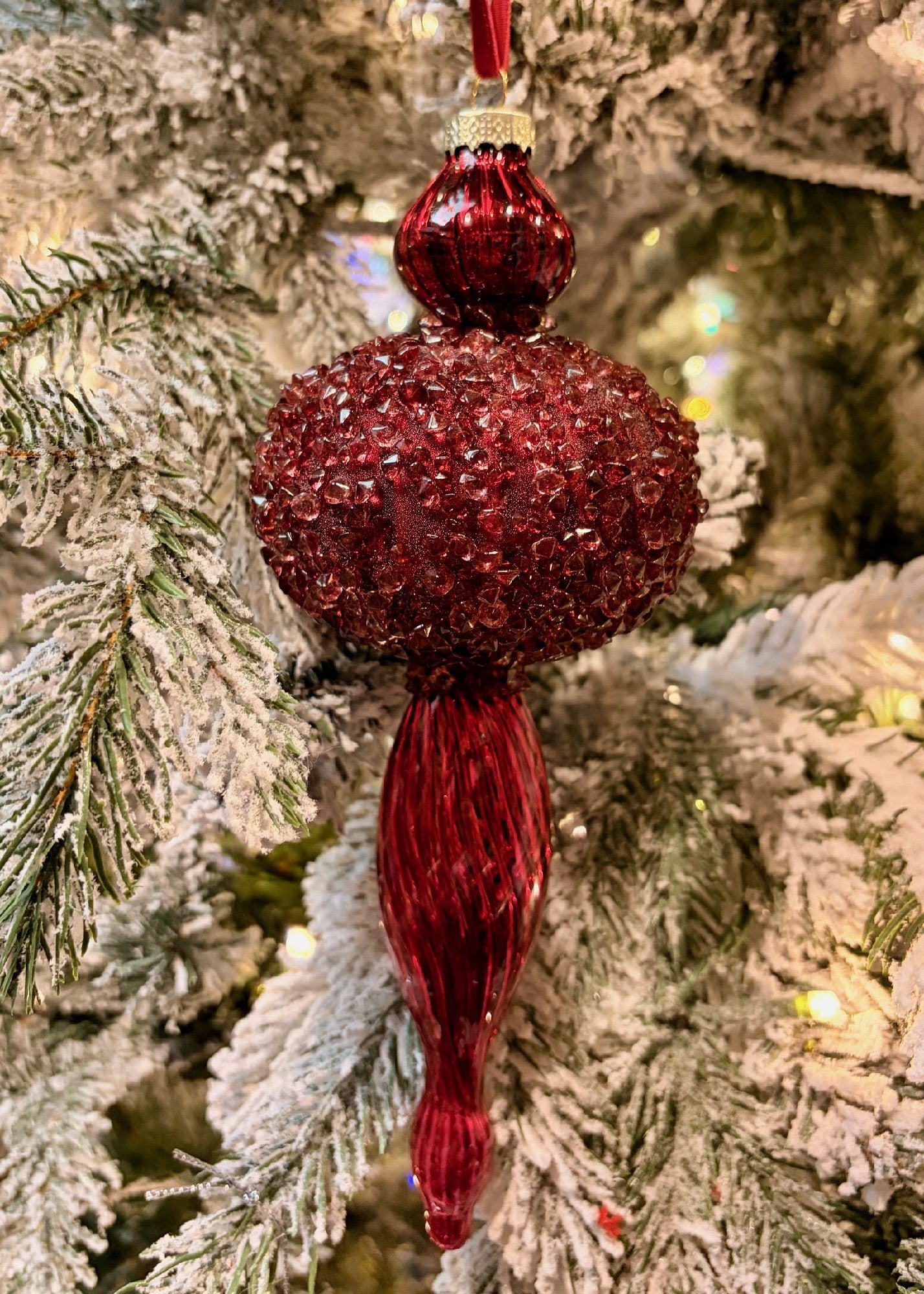 21cm Deep Red Finial SPQ150