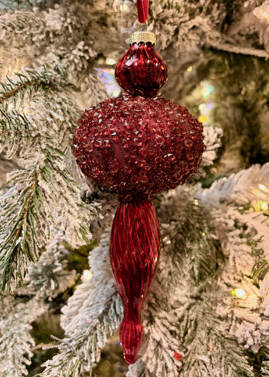 21cm Deep Red Finial SPQ150