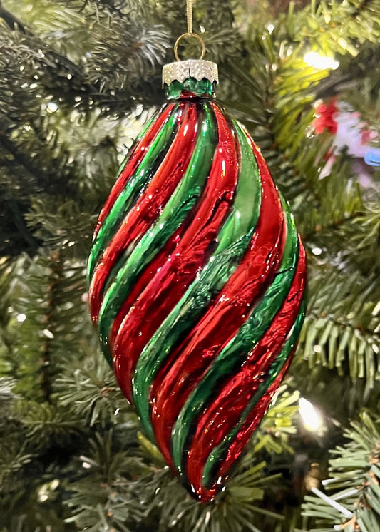 Green Red Swirl Long Drop SPQ258