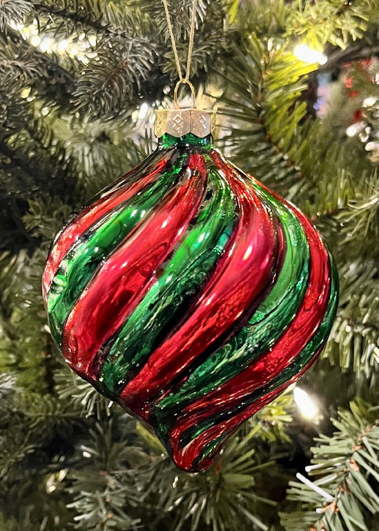 Green Red Swirl Drop SPQ259