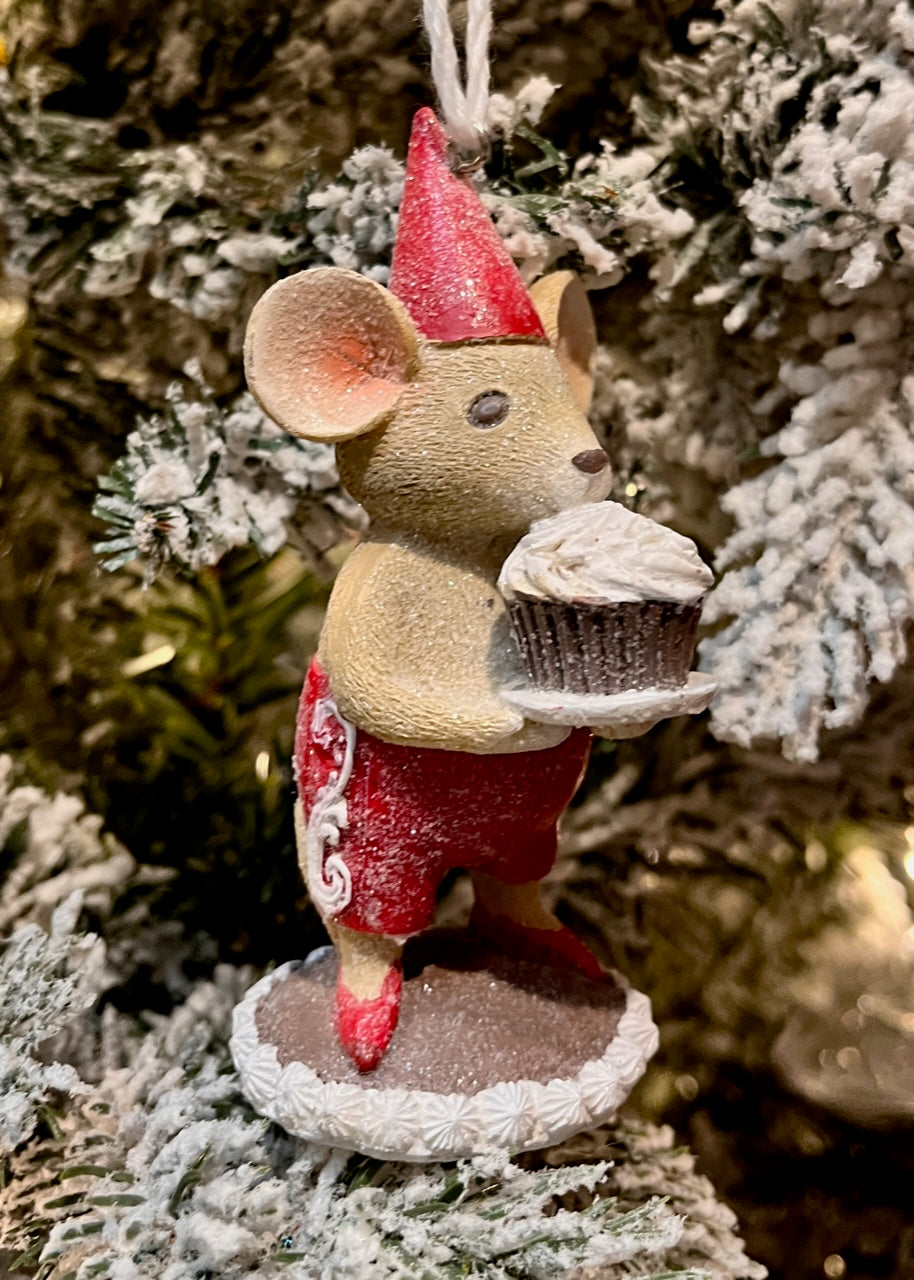 PARTY BOY GINGERBREAD MOUSE ORNAMENT SSW413