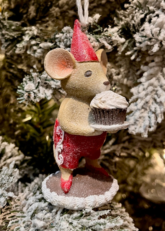PARTY BOY GINGERBREAD MOUSE ORNAMENT SSW413