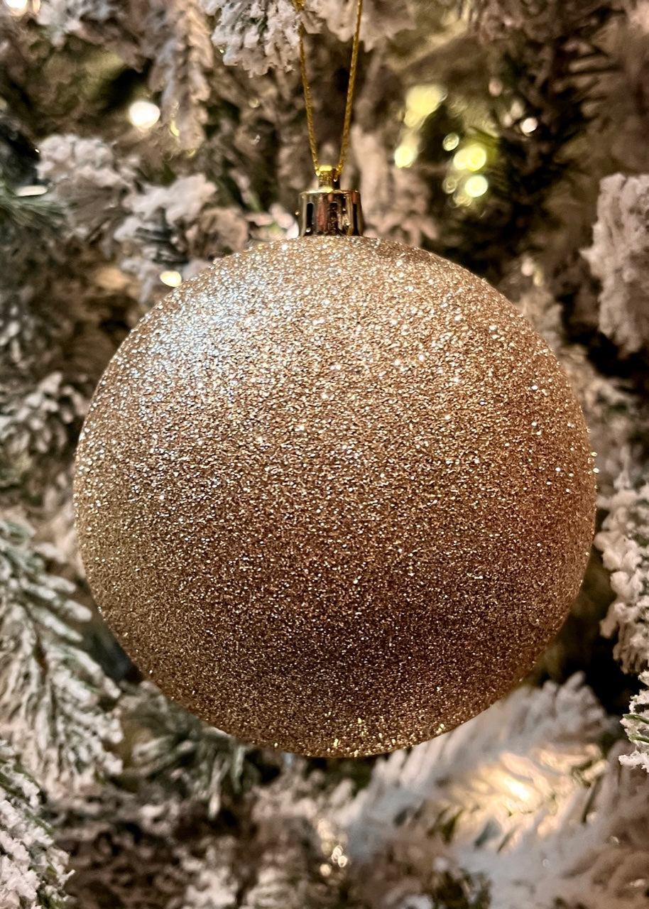10cm Champagne GLITTER BALL SVN126