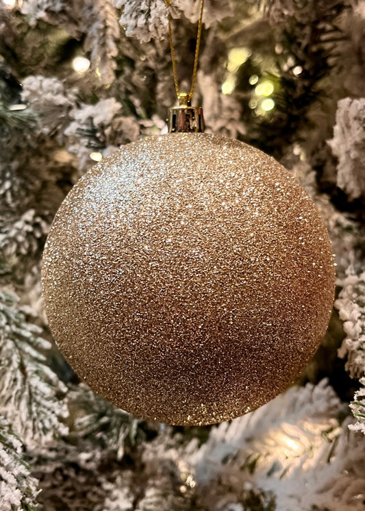 10cm Champagne GLITTER BALL SVN126
