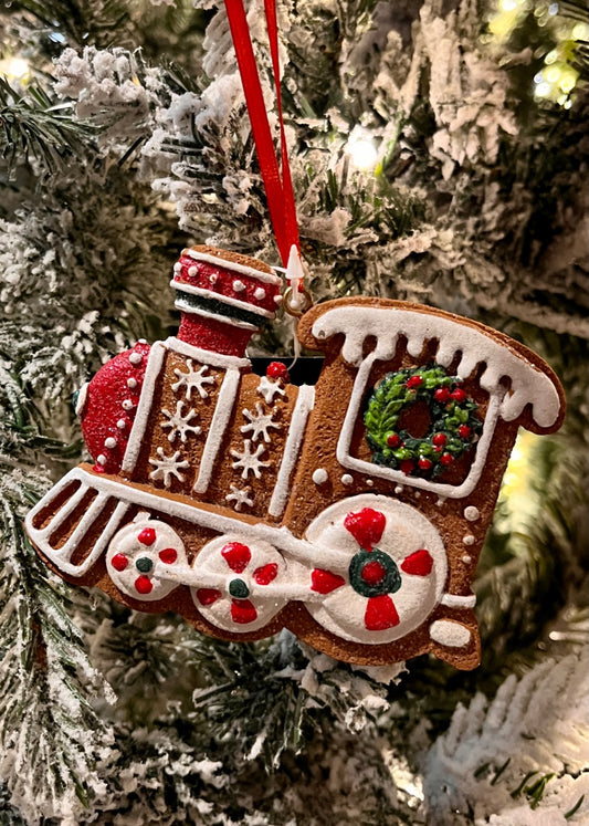 Gingerbread Train Ornament SWL427