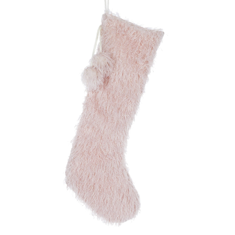 BLUSH CHRISTMAS STOCKING WITH FUR AXA002