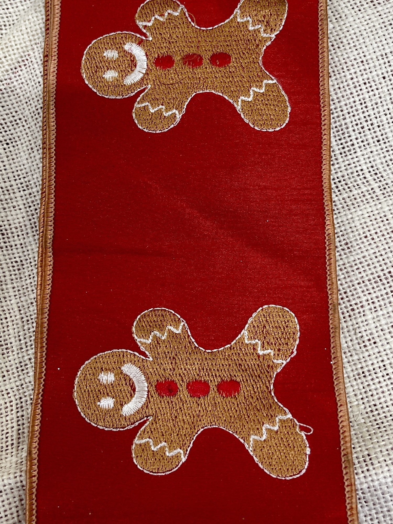 GINGERBREAD EMBRODED RIBBON GOC034 – Making Spirits Bright