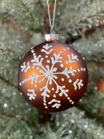 SNOWFLAKE GINGERBREAD ROUND ORNAMENT GQAM107 