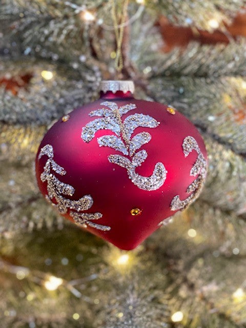 RED FEATHER LEAF ONION ORNAMENT GQAM354