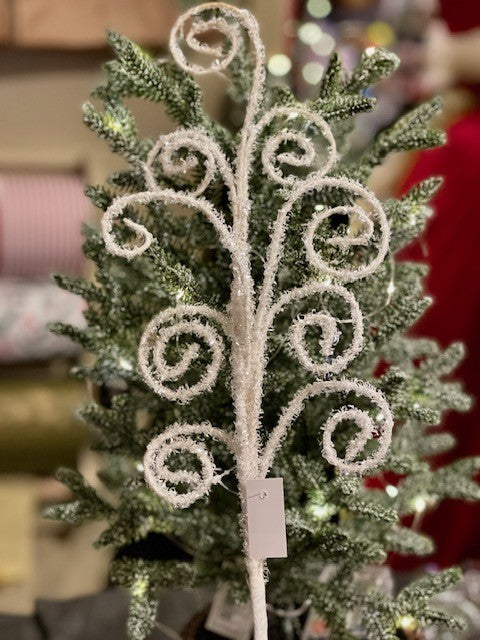 WHITE GLITTER SWIRL SPRAY GGF268