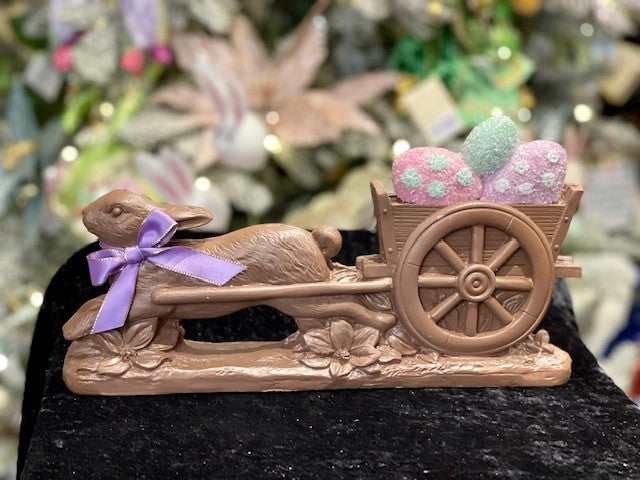 MILK CHOCOLATE RABBIT PULLING CART HTEM027