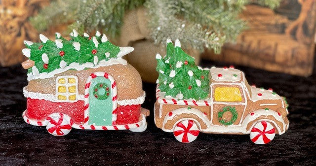 GINGERBREAD UTE AND TREES JAR025