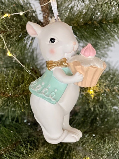 MOUSE WITH CUPCAKE ORNAMENT - JHH047