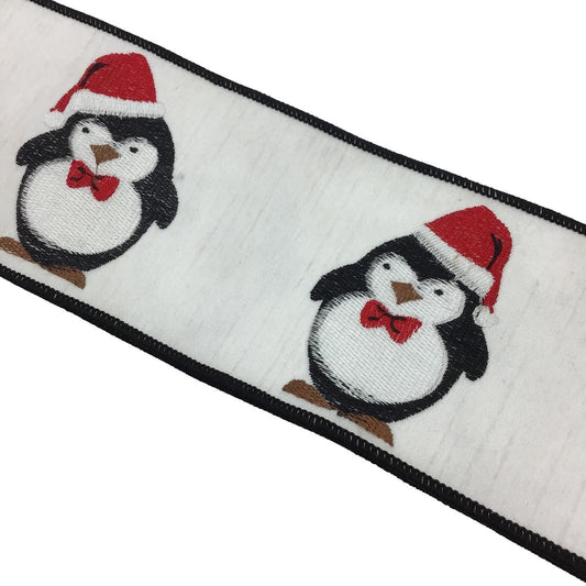 4IN PENGUIN WIRED RIBBON JOM007
