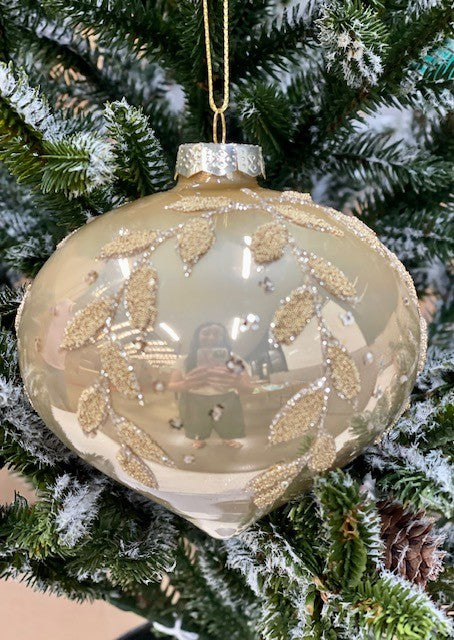 CHAMPAGNE LEAF ONION HANGING ORNAMENT JQAM092