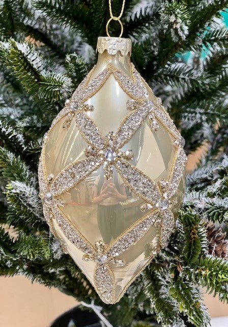 CHAMP HARLEQUIN TEARDROP ORNAMENT - JQAM289