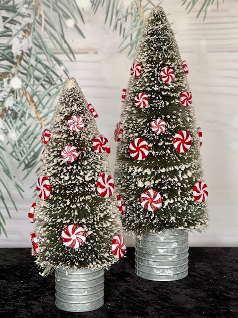 SNOWY BRISTLE TREE WITH HUMBUGS LARGE - JTE079