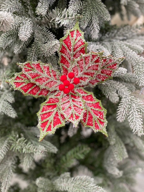GREEN RED POINSETTIA JXG007