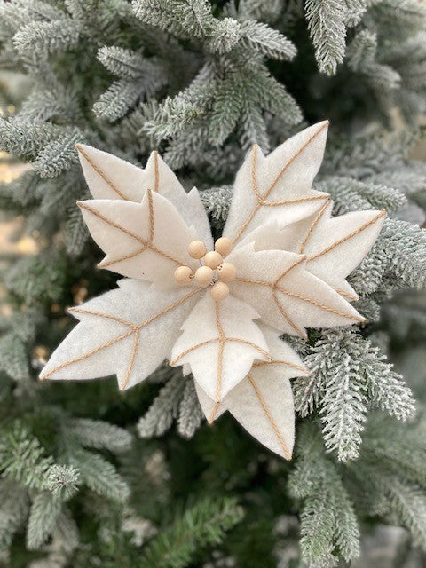 IVORY NATURAL POINSETTIA JXG019