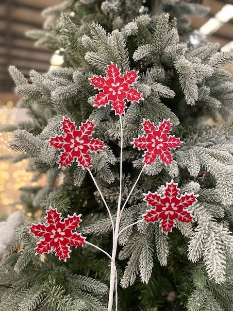WHITE RED 3 SNOWFLAKE SPRAY JXG180