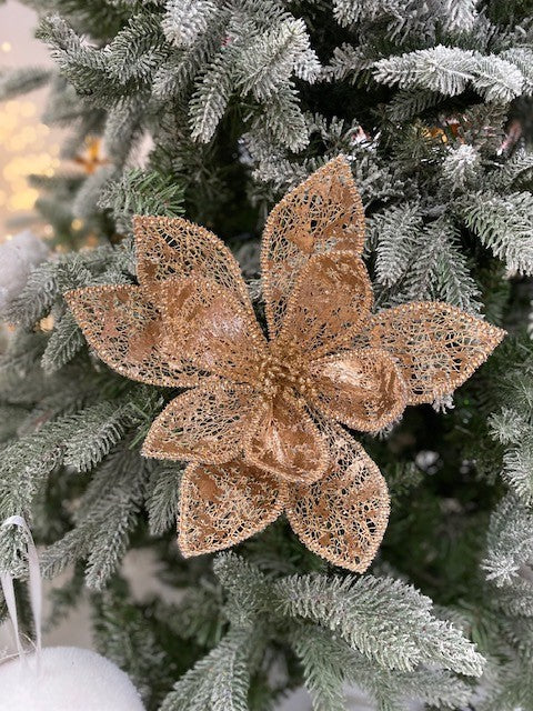 ROSE GOLD MESH POINSETTIA JXG193