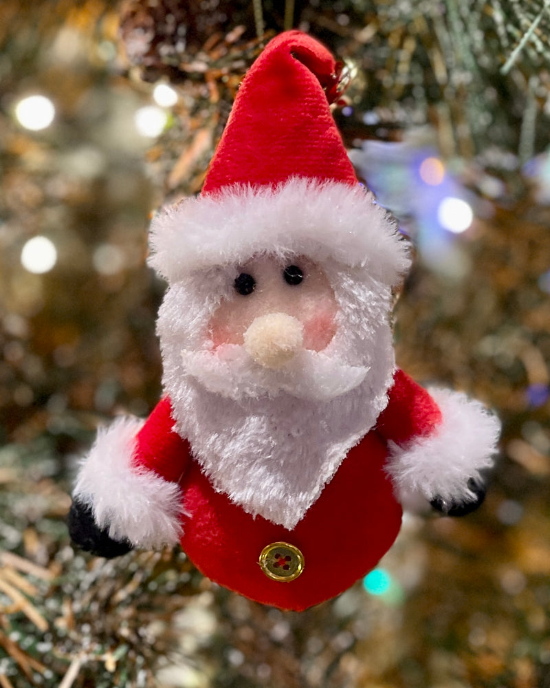 PLUSH SANTA HANGING ORNAMENT BXA003