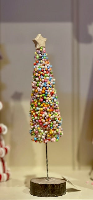 SKINNY SPRINKLES TABLE TOP TREE WITH STAR BXI059