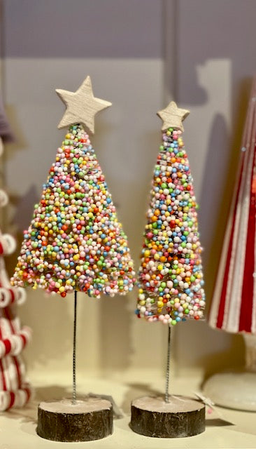 SKINNY SPRINKLES TABLE TOP TREE WITH STAR BXI059